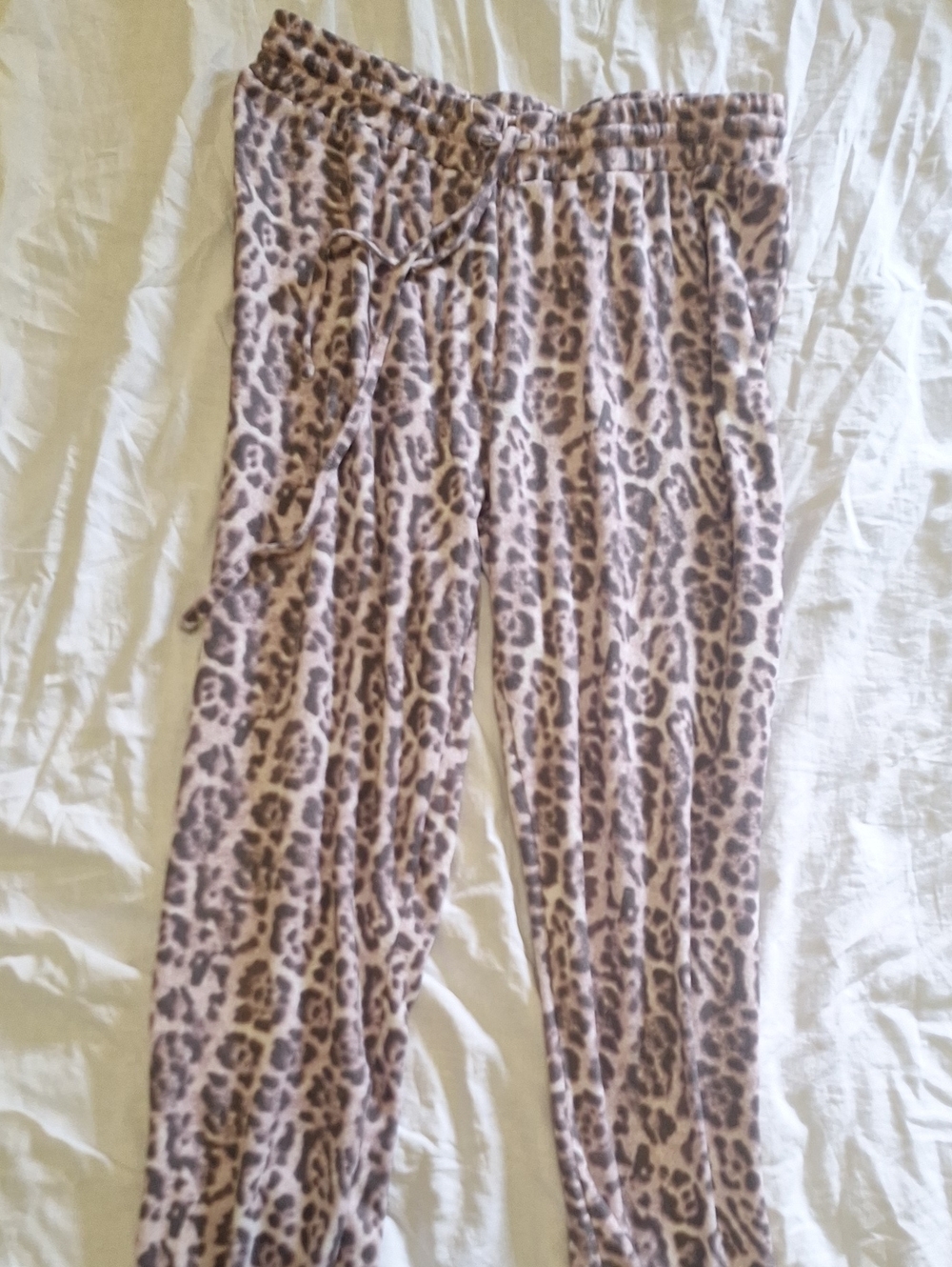 Jessica Simpson Pink and Brown Leopard Print Pajama Pants Size Small